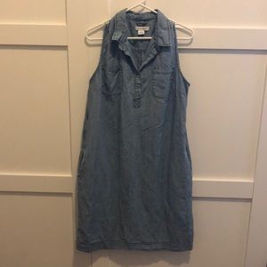 Sleeveless denim dress